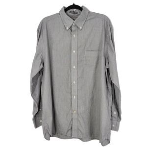 Daniel Cremieux Gray Check Button Down Dress Shirt Size XL Preppy Gray Shirt